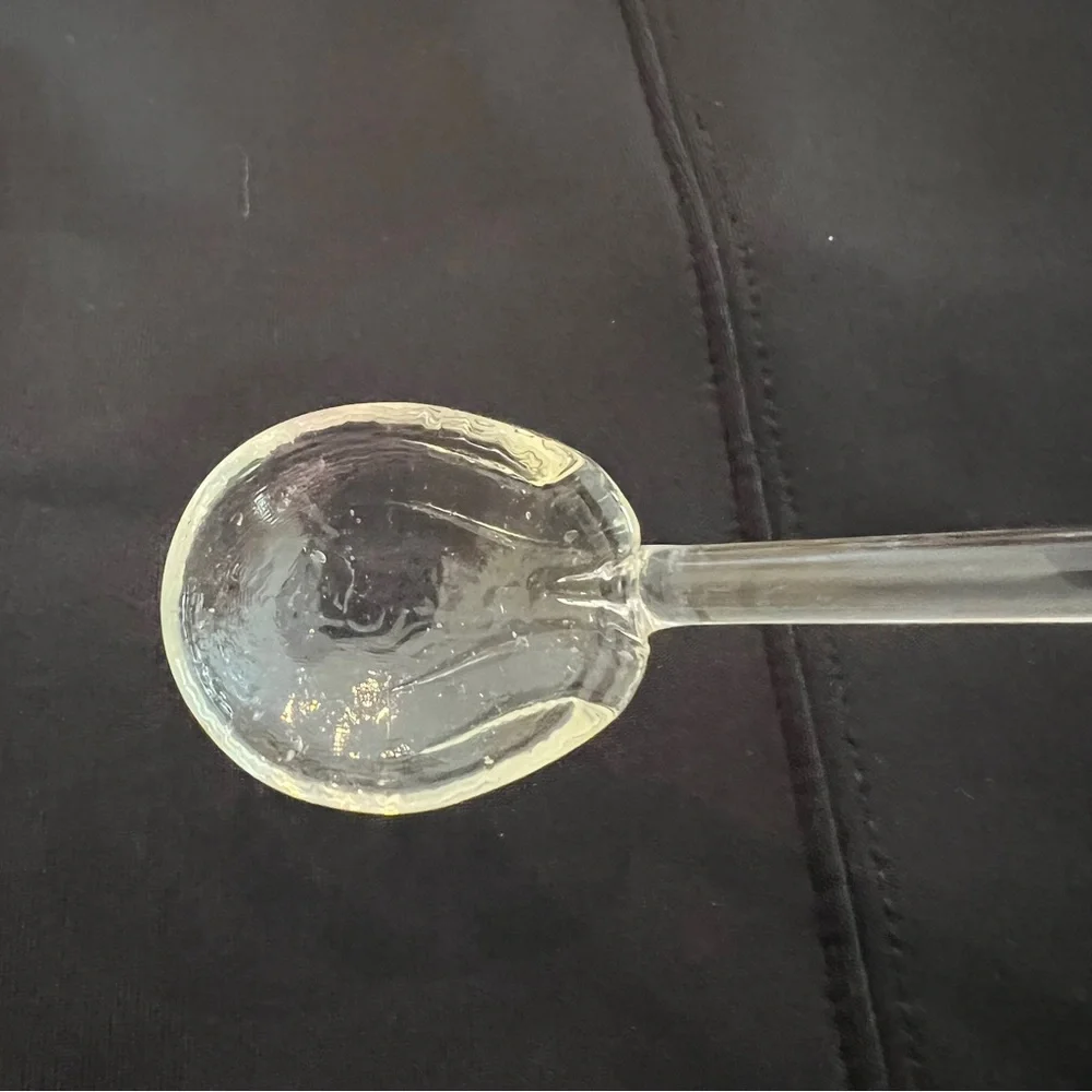 Vintage Clear Glass Honey Dipper Wand Drizzler Swizzle Spoon or Cocktail Sauce